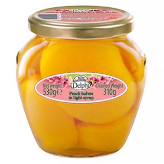 델피 그릭 복숭아 라이트시럽, 530g, 1개