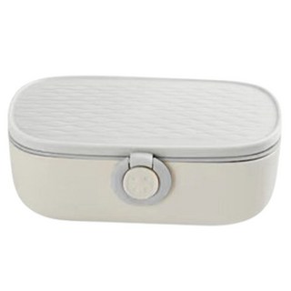 레디엘로 가정용 반짇고리 라운드 바느질 상자 세트, 화이트, 1세트