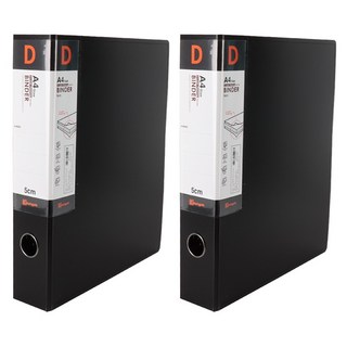 영오 신소재 D링 바인더 5cm 3공, 블랙, 2개
