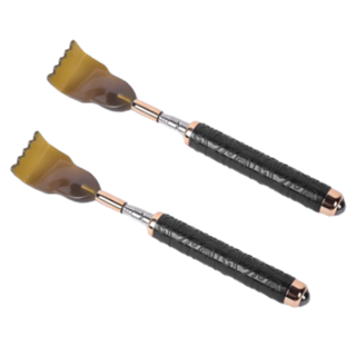 IrangIrang 便攜式指壓長度可調摺疊不求人, 黑色, 2個