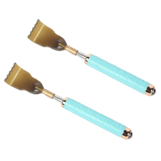 IrangIrang 便攜式指壓長度可調摺疊不求人, 天藍色, 2個