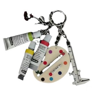 HOHOO 包包 汽車 調色盤 鑰匙扣 鑰匙圈, 單品, 單一顏色