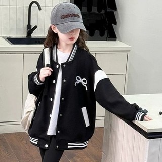 arbe Arbe女童款Kie蝴蝶結棒球外套