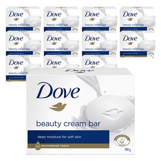 도브 뷰티 크림 바 비누, 90g, 12개입