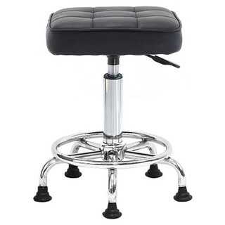 21C Trend 340 Chair 方形壓花高度調節輔助椅 鋼製固定型 400 x 400 x 480~630mm, 黑色, 1個