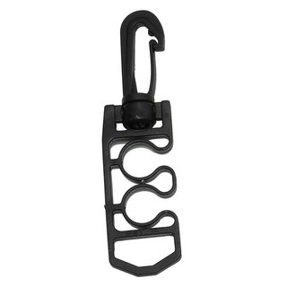 AQUATEC 雙孔 D型環 管線固定夾, 黑色, 1個