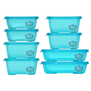 米拉的廚房 Miracle Tong 氣密保鮮盒組, 1組, 8個容器 + 8個蓋子