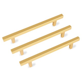 MONESPACE 線條款家具把手 128mm, 金色, 3個