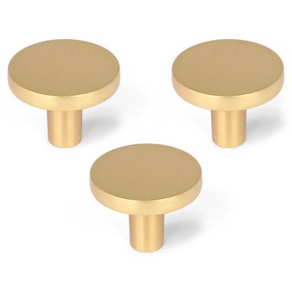 MONESPACE 傢俱把手 圓形 1孔 33 x 27 mm, 金色, 3個
