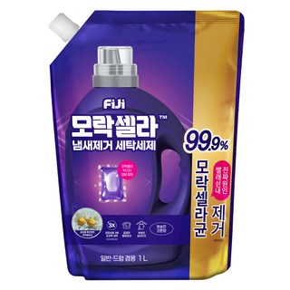 피지 모락셀라 냄새제거 세탁세제 뽀송한 코튼향 리필, 1L, 1개