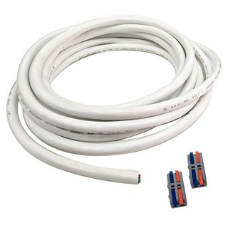 원스탑 VCTF 1.0SQX2C 절단 전기선 화이트 20m + 레버커넥터 2p 세트, 1세트