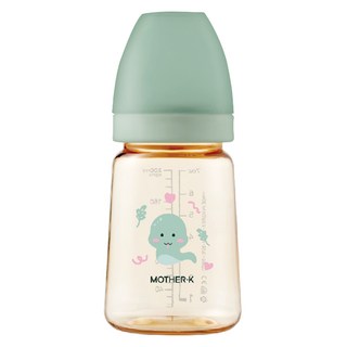MOTHER-K 精粹極簡PPSU限定奶瓶 蛇奇寶貝 180ml 薄荷綠, 1個