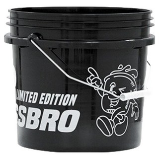 글로스브로 캐릭터 세차버킷, 블랙, 10L