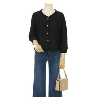 Paige Flynn 女款壓紋V領外套 P4CJK024C