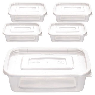 생활미소 사출 다회용 밀폐사각용기 300ml, 1개입, 5개