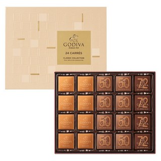 GODIVA 綜合方形巧克力 24入, 129g, 1個
