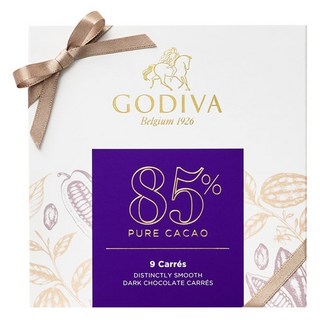 GODIVA Carré 綜合黑巧克力 85% 9片, 45g, 1個