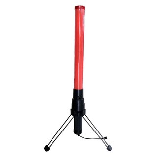 LED 안전 신호봉 + 삼각 거치대 세트, 레드 + 블랙, 1세트