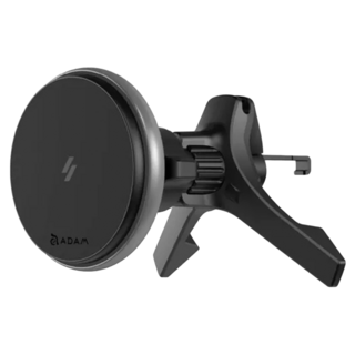 ADAM elements 亞果元素 CQ2 QI2 LED燈 車用磁吸充電器, 15W USB-C充電, Y型支撐倒鉤夾具, 360° 旋轉掛鉤, 金屬輕薄款, 1個