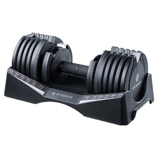 BYZOOM FITNESS 10段重量調節啞鈴 黑色, 1個, 12.5kg