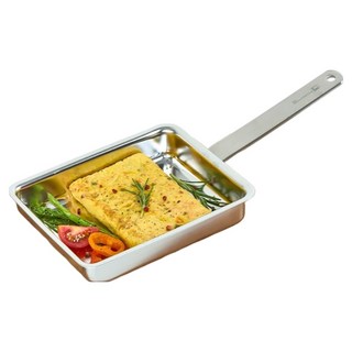 SILVERSTAR 電磁爐 316 ooh 全三層 IH 無研磨劑不鏽鋼玉子燒鍋, 1個, 18cm