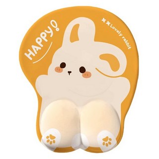 머니풀 귀여운 래빗 손목 보호 마우스패드, 1개