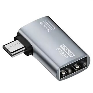 HOHOO TV 筆記型電腦 電腦 多功能 OTG 轉接器 轉換器 Micro 5-pin 左向, 單一顏色, 1個, 24mm