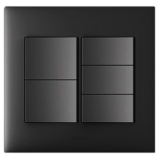 Legrand 羅格朗 Apella Simple 雙聯用 5開關 黑色, 1個