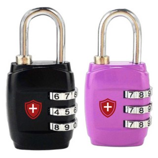馬特洪密碼安全掛鎖 黑色 + 紫色套組, 1套