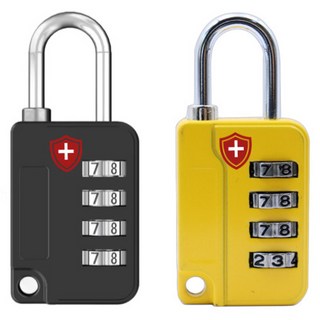 馬特洪 4位數密碼鎖 黑色 + 黃色組合, 1套