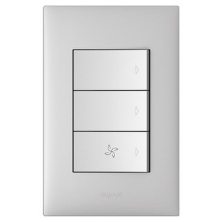 Legrand 羅格朗 Apela Silver Simple 3開 下方風扇開關, 1個