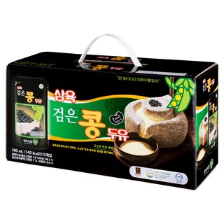 36 Soy Milk Samyuk食品 黑豆豆漿 袋裝 190ml 30包, 15個