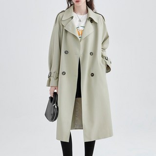 페이퍼먼츠 오버핏 럭셔리 더블 트렌치 코트 10244