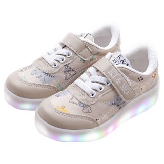 兒童萌趣恐龍樂園LED發光運動鞋
