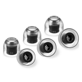 AZLA Crystal 2 Standard 高級 LSR 耳塞 SS 2入 + S 2入 + MS 2入 套組, 1套, 黑色