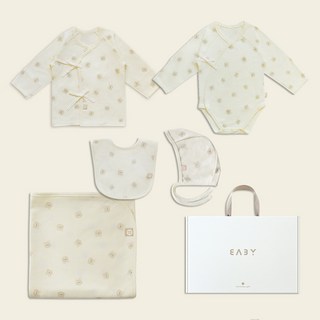 베이비앤아이 유아용 사계절 배냇저고리 + 슈트 + 속싸개 + 턱받이 + 모자 선물세트