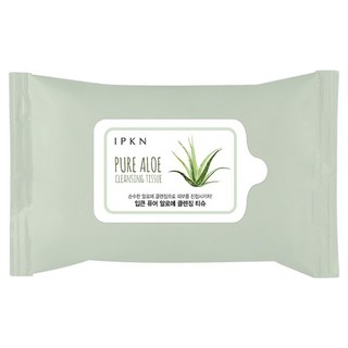입큰 휴대용 퓨어 알로에 클렌징 티슈, 20매입, 1개