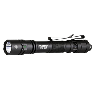 ACEBEAM TAC 2AA 強光筆型EDC手電筒，IP68防水防塵，1.5米抗衝擊，1600流明, 黑色, 1支