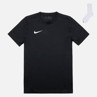 Nike 男士 Dri-FIT Swoosh 短袖 T 恤 BV6708 + Well-done 襪子組
