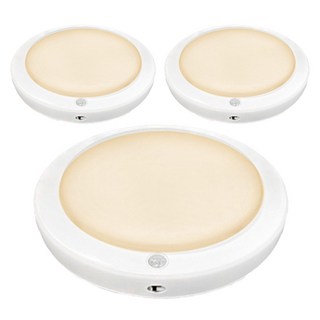 LED 防潮智慧圓形感應燈 15W, 3個, 白色 + 燈泡色