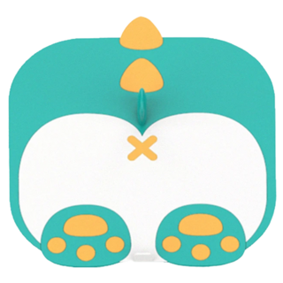 E.dot 屁屁造型防臭矽膠排水孔蓋, 藍恐龍