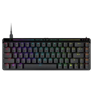 에이수스 유선 8K 영문각인 래피드 트리거 게이밍 키보드, 검은색, M605 ROG FALCHION ACE HFX, 마그네틱축(자석축)