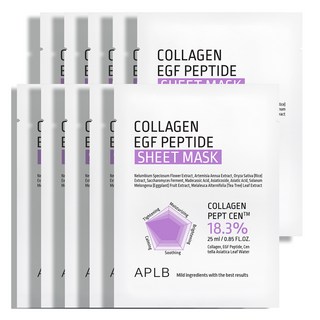 APLB 膠原蛋白EGF胜肽面膜, 1個, 10入