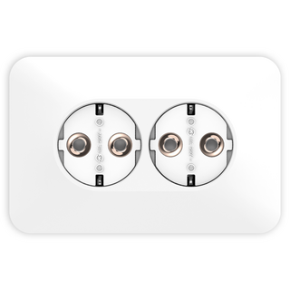 CLICKTAP LUNA 2孔 嵌入式 橫式插座 玫瑰金, 1個