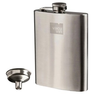 Vacu Vin 隨行酒壺 304不鏽鋼 240ml 附漏斗, 霧銀色, 1個