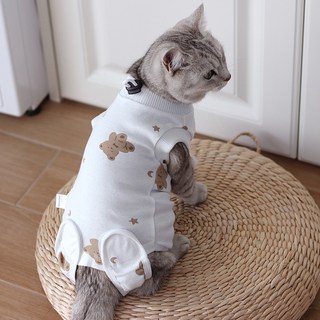 파스텔펫 반려동물 소프트 패턴 중성화복, 곰돌이, 1개