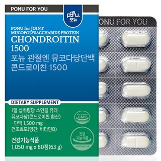 pOnu 蛋白聚醣補充錠 1500mg, 1個, 60顆