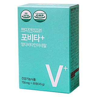 쁘띠앤 포비타 플러스 멀티비타민 미네랄, 1개, 60정