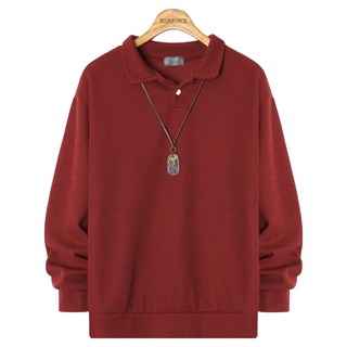 blueforce 男款Dapneul針織領子純色基本長袖大學T