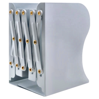 E.dot 極簡伸縮書架 堅固金屬材質 厚重 設有隔板設計 防止物品滑落, 灰色, 10~42 x 14.5 x 19cm